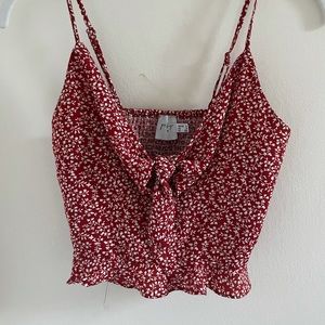 Floral cropped tank